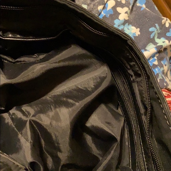 Thirty-One Skirted Purse in Black and White Plaid - Picture 3 of 5